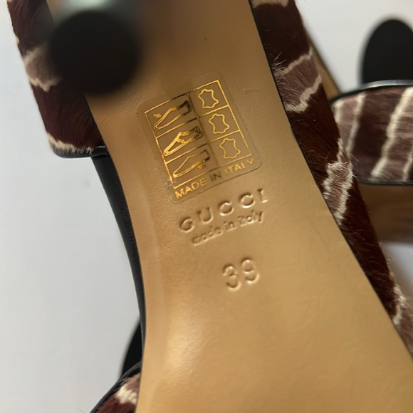 Gucci Calf Hair Animal Print D’Orsay Pumps size 9 - Picture 7 of 10